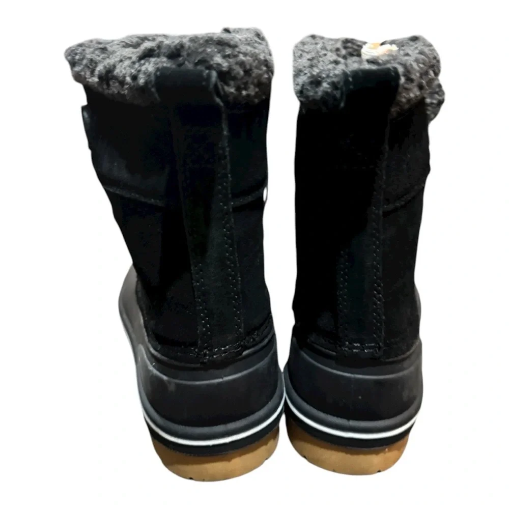 Cat & Jack Black Lined Boots Youth Size 4 - Picture 4 of 5